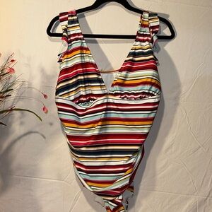 Anne Cole Multicolor Striped One Piece Swimsuit